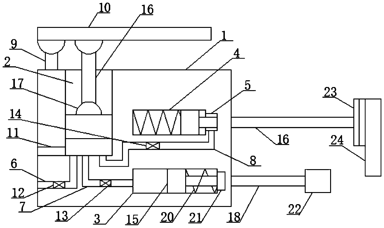 Bidirectional telescopic dismounting device for shaft body and shaft sleeve