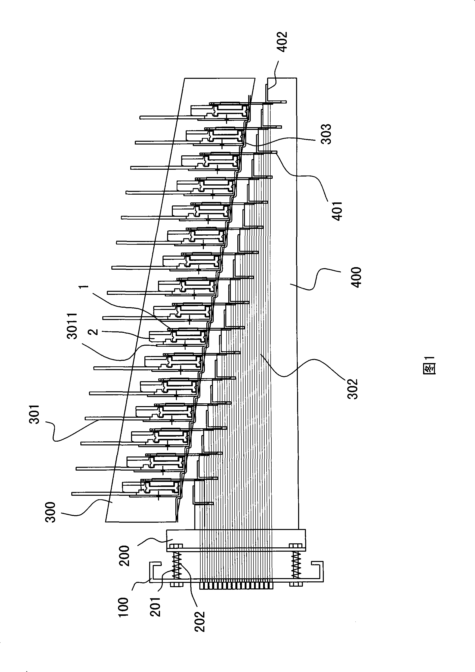 Electronic needle selection mechanism for jacquard machine