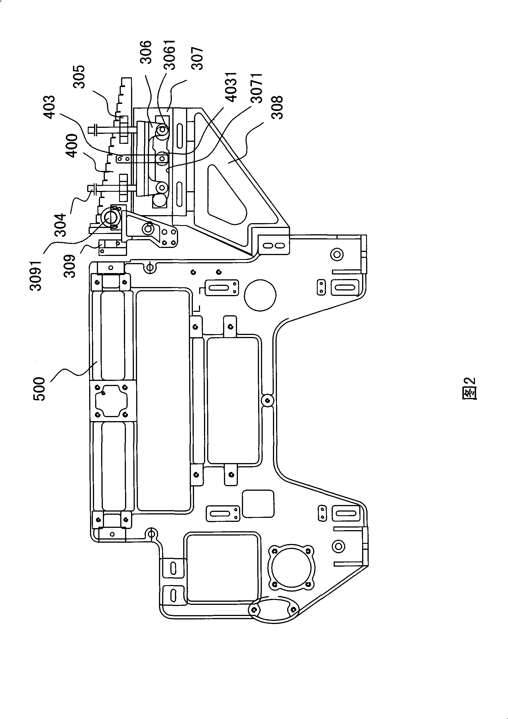 Electronic needle selection mechanism for jacquard machine