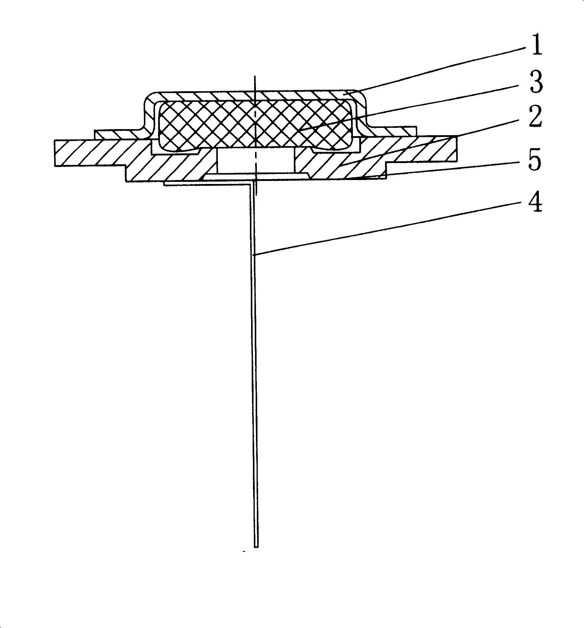 Combined covering cap in use for columniform secondary battery of zinc-nickel