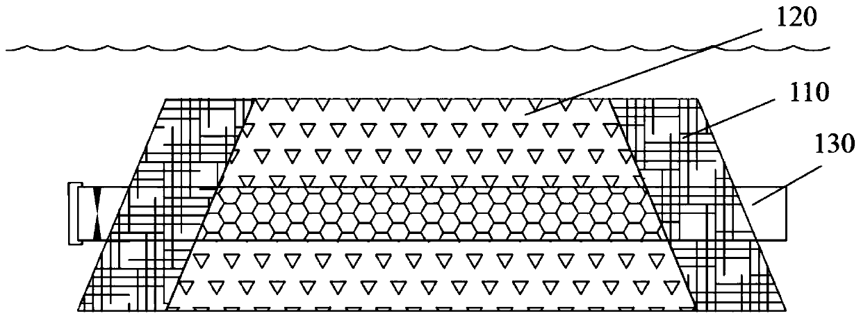 Ecological interception belt structure