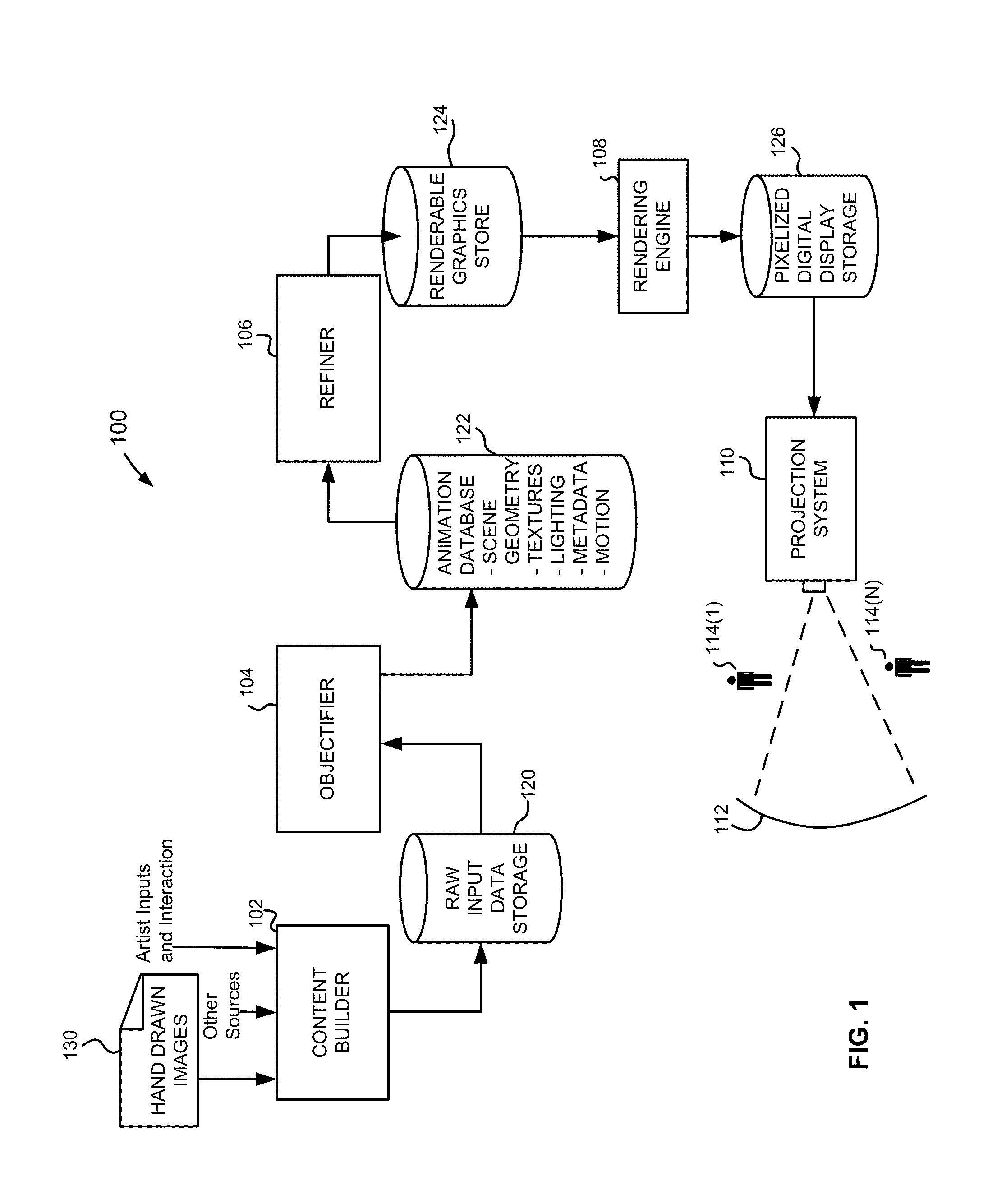 Vectorization of line drawings using global topology and storing in hybrid form