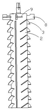 An inner spindle device for a plastic particle hoist