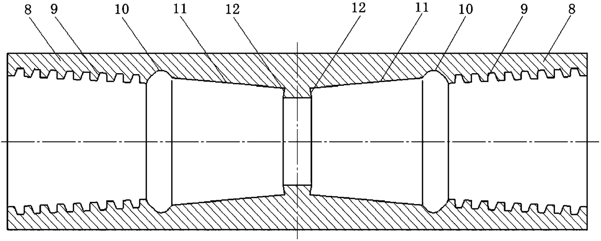 Novel connection structure for oil well pipes and couplings