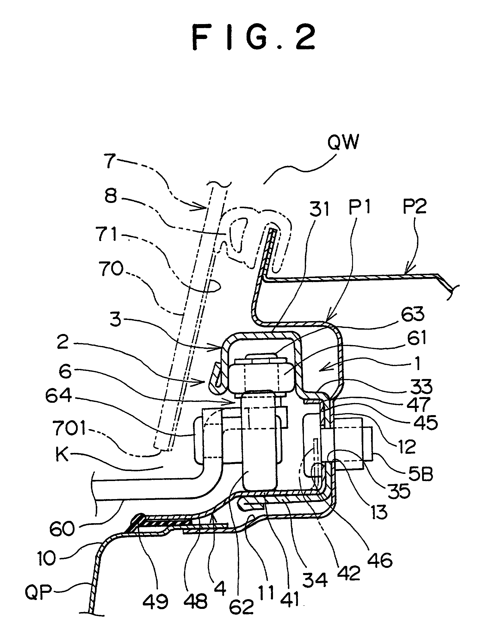 Mounting structure for center rail of slide door