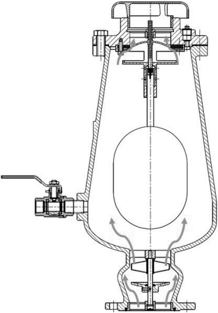 Combined air vent valve with buffer device