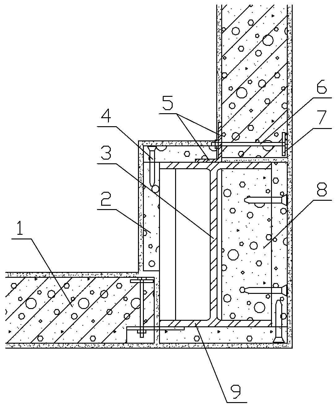 High-performance autoclaved aerated concrete integrated board exterior wall structure for prefabricated building