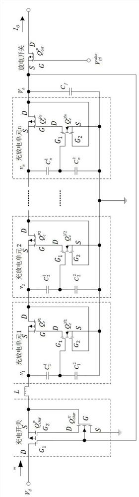 Self-generating power supply implanted device charging and discharging circuit