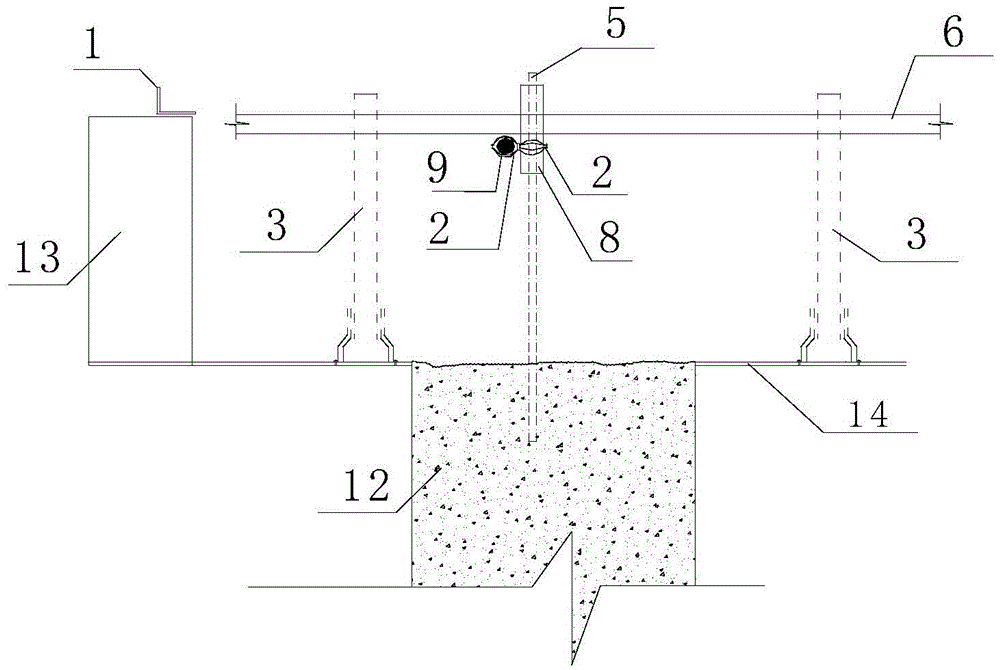 Coke oven top plate pipe laid assembled type fixing rack and assembling method thereof