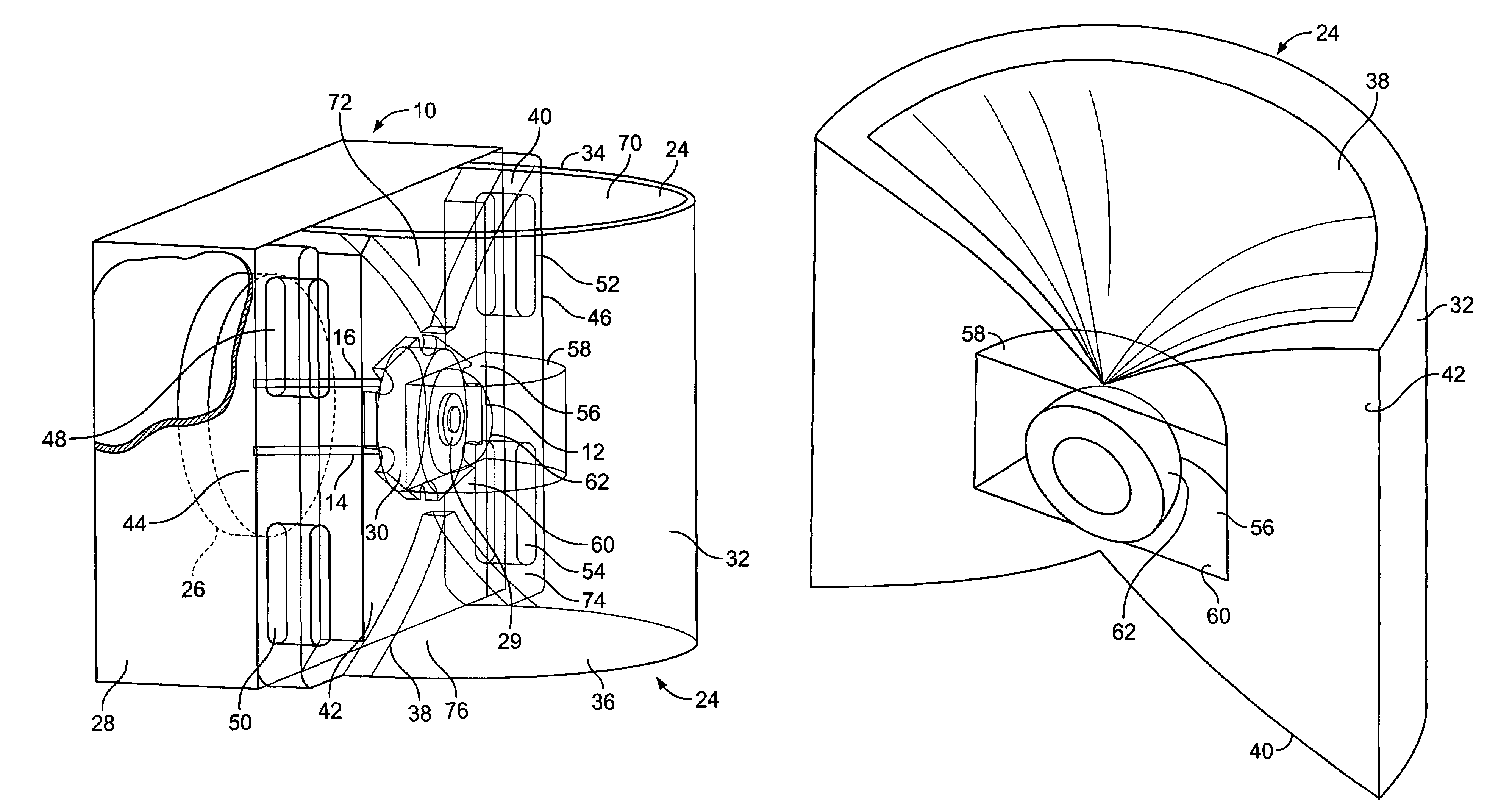 Quadrilateral symmetrical light source