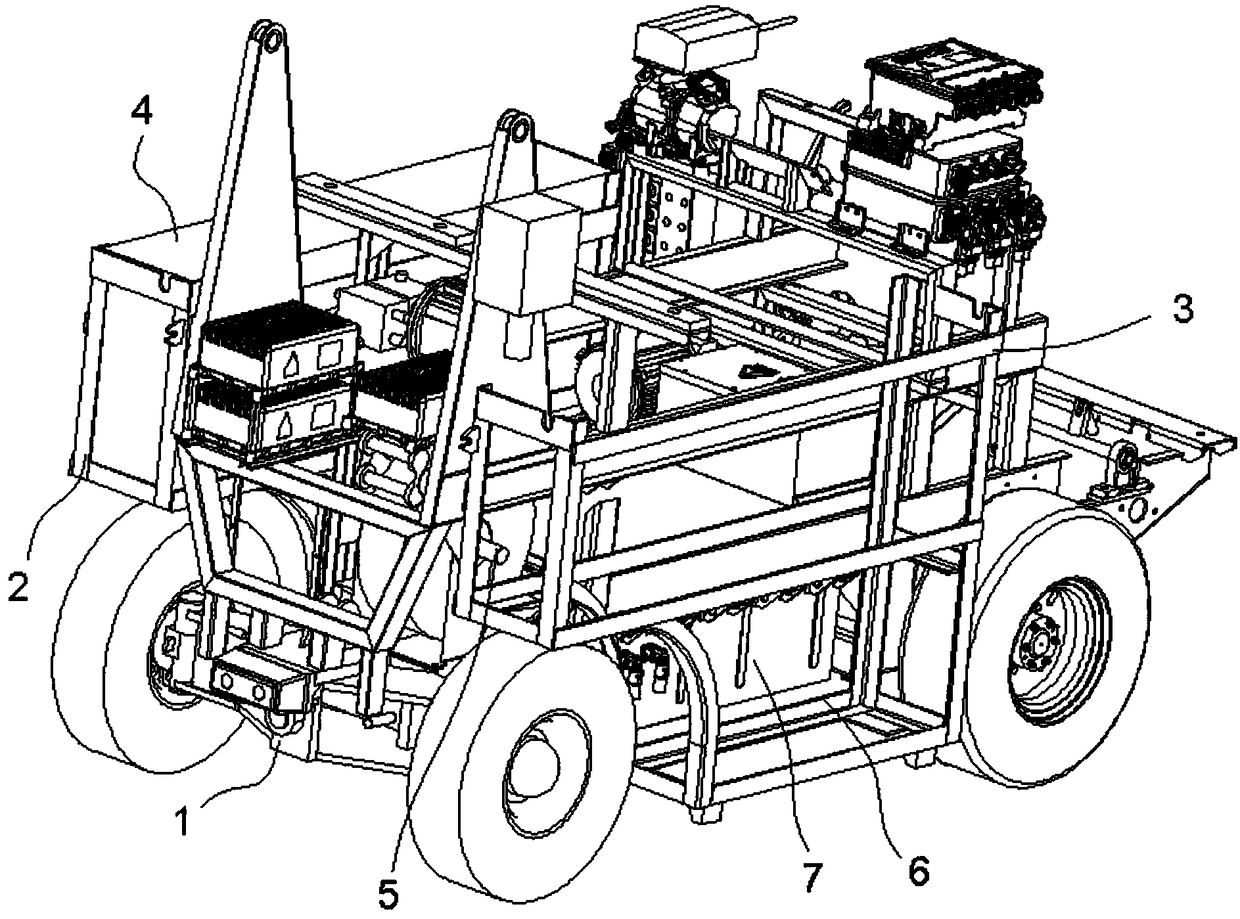 Garbage truck chassis and garbage truck