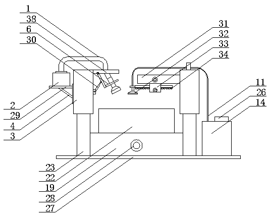 Washing device for vehicle part machining