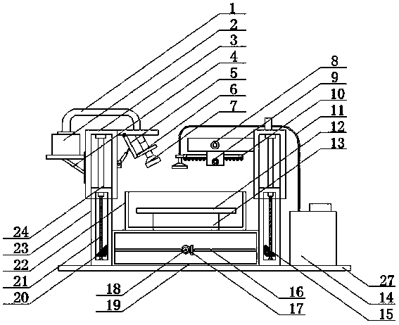 Washing device for vehicle part machining