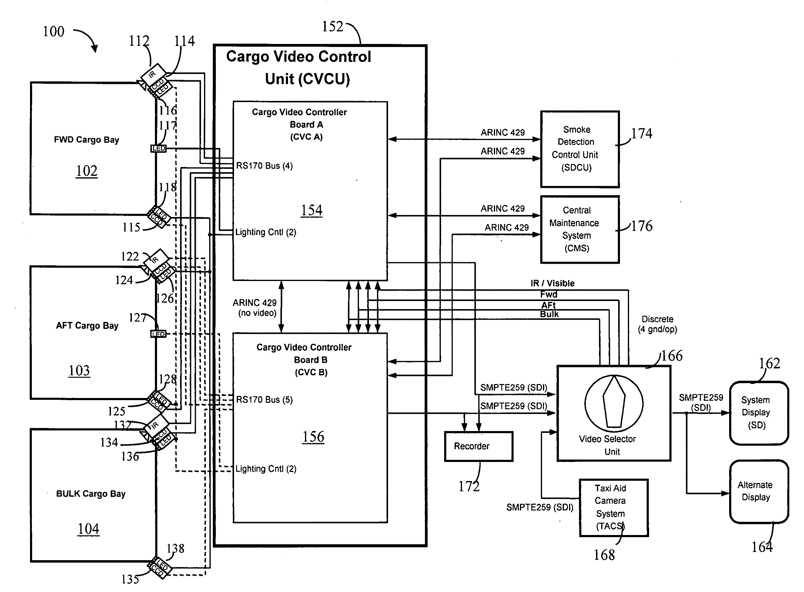 Method for detection and recognition of fog presence within an aircraft compartment using video images