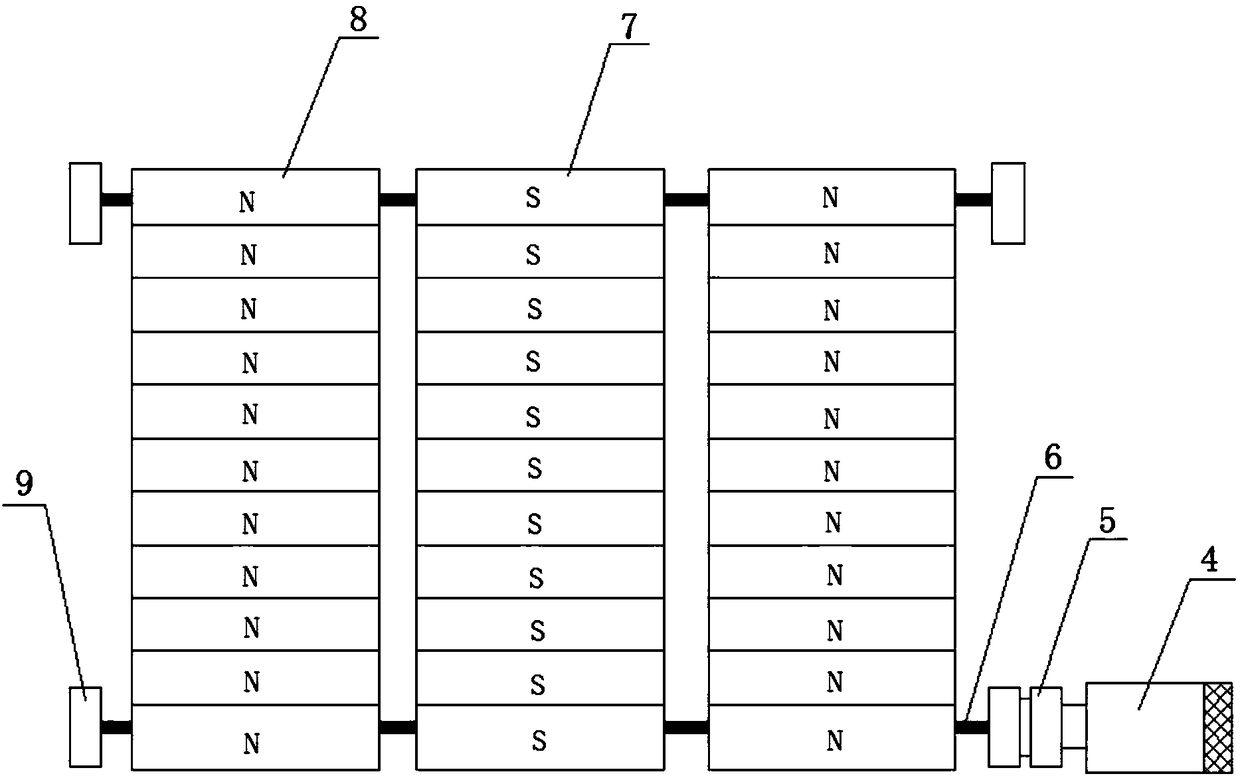 A magnetic power pipeline transportation device and its application