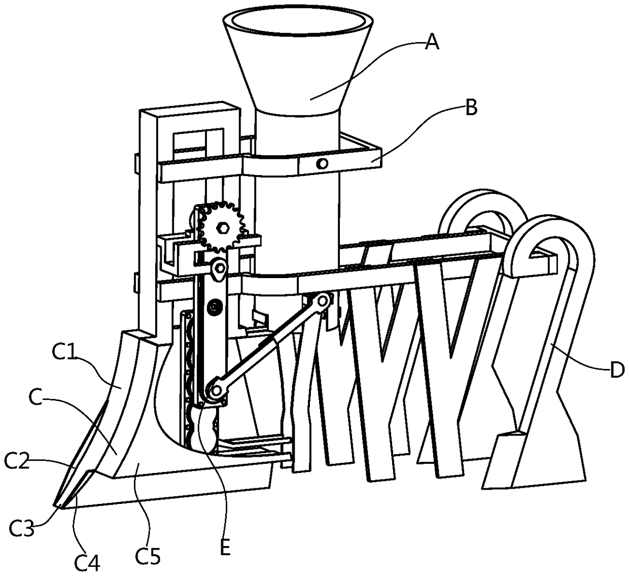 Control method of circulating propulsion-type rape pot seedling transplanting device