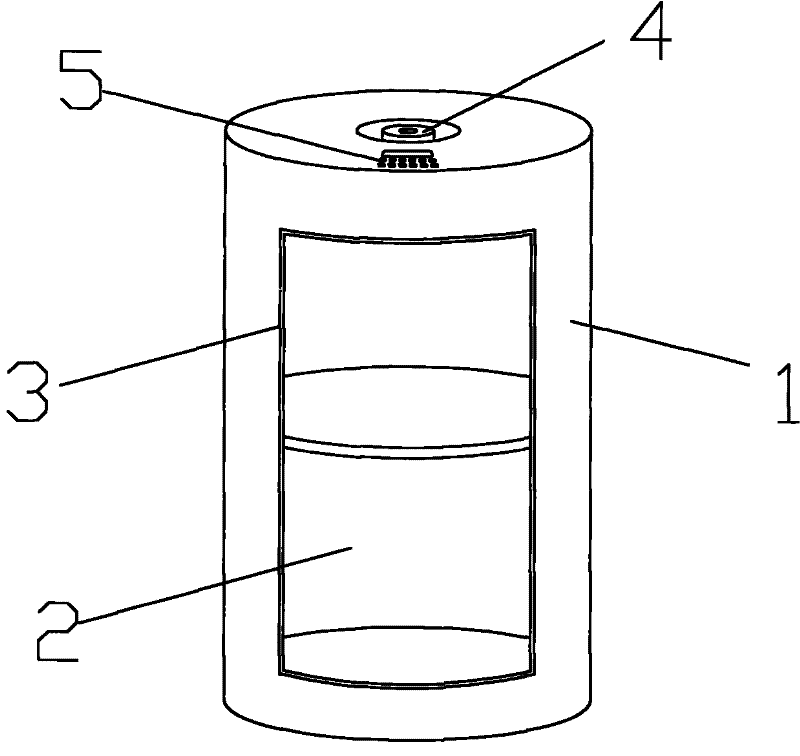 Cylindrical electronic password safe-deposit box