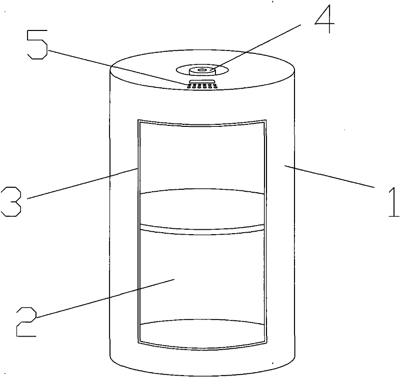 Cylindrical electronic password safe-deposit box