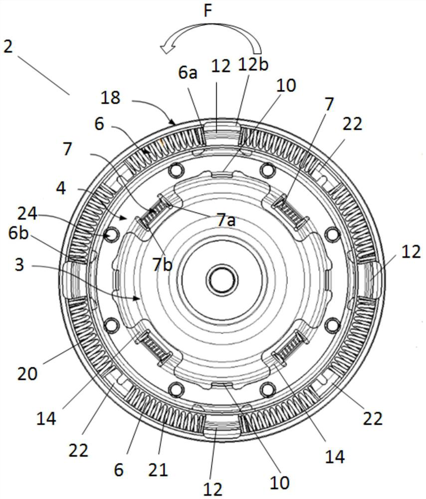 Torsional vibration damping system for hydrodynamic torque coupling device