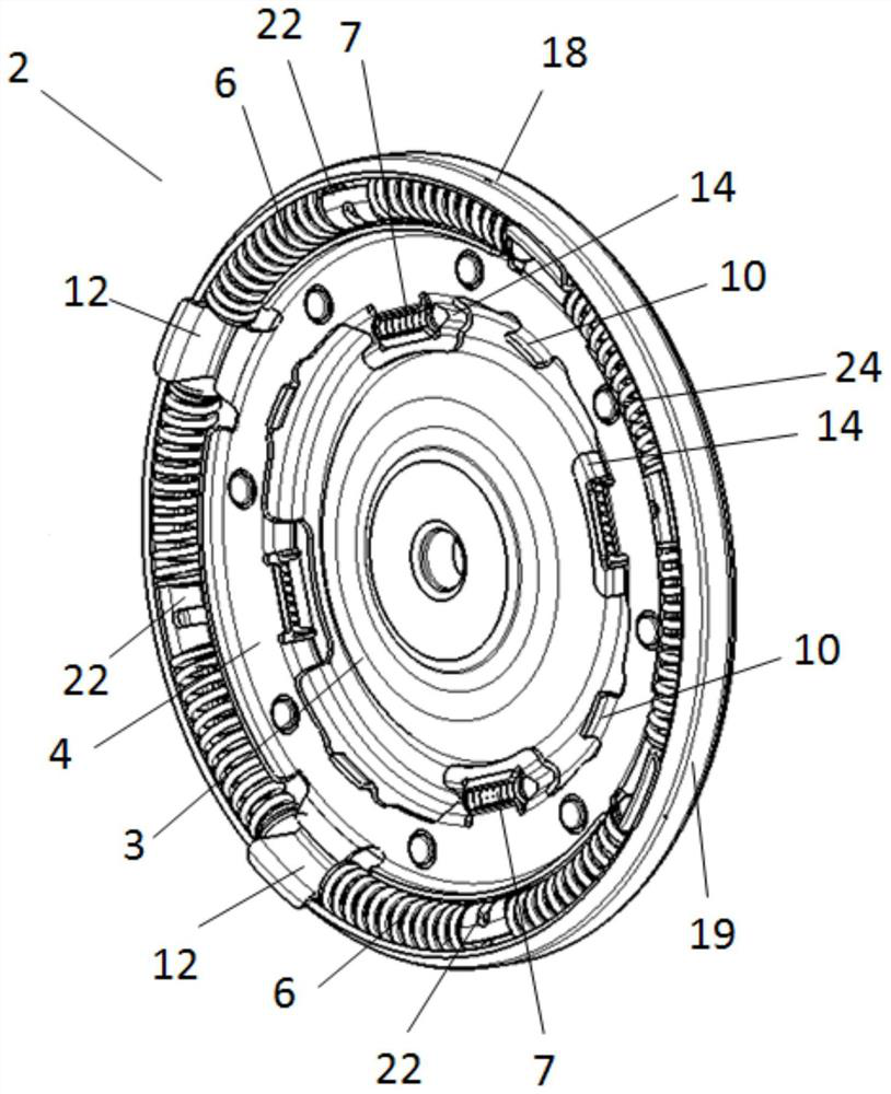 Torsional vibration damping system for hydrodynamic torque coupling device