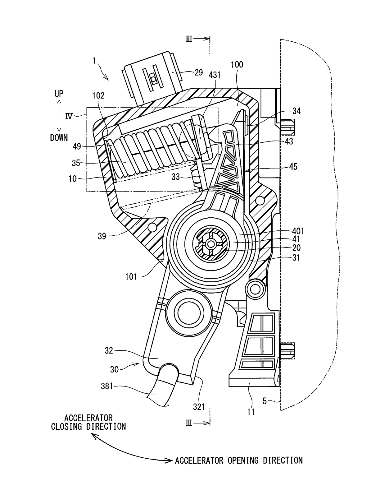 Spring damper and accelerator device using the spring damper