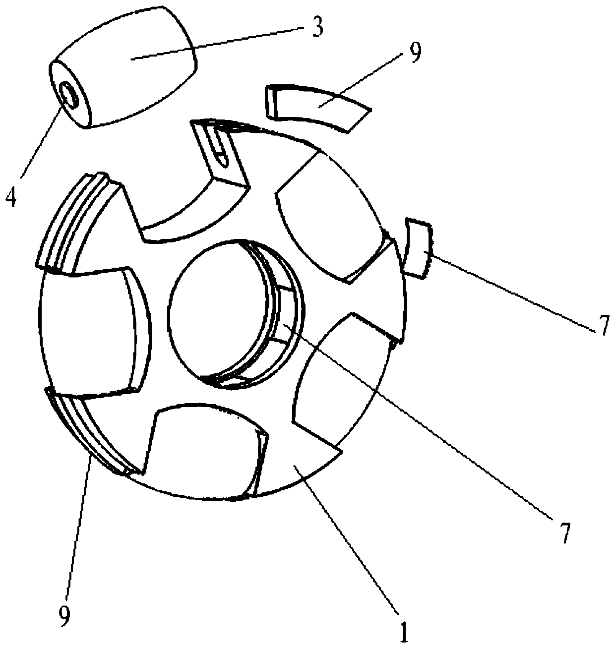 A hub drive motor based on mecanum wheel