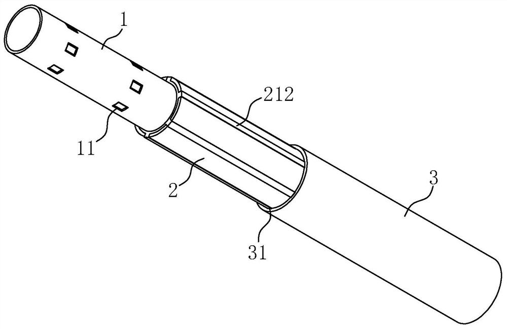 Composite stainless steel pipe for hydraulic pipeline and production process thereof