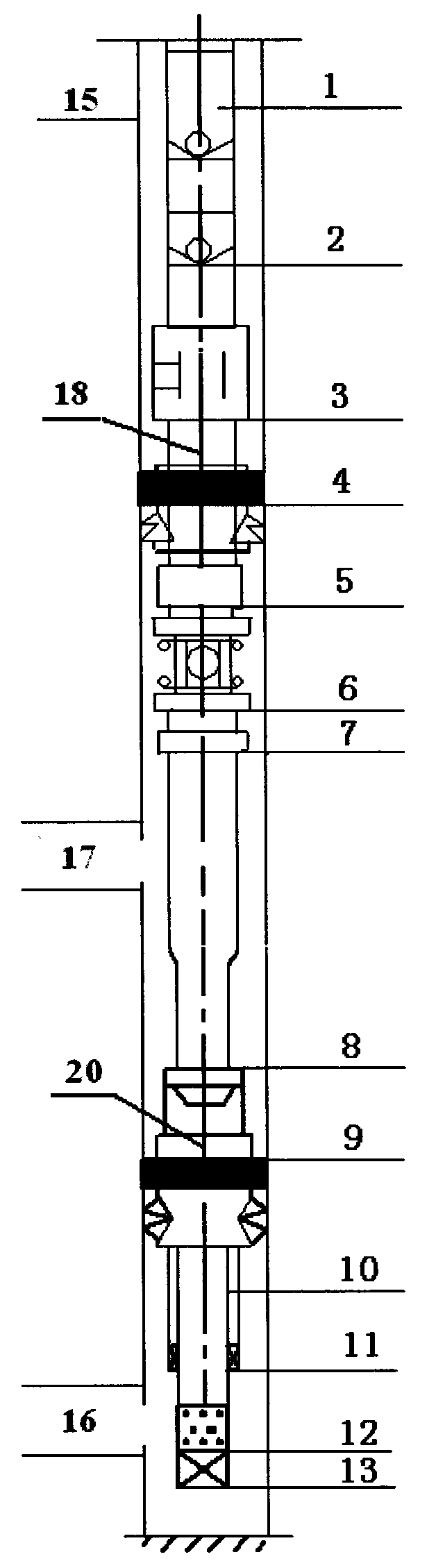 Sand-blocking-preventing oil-extraction production tubular column