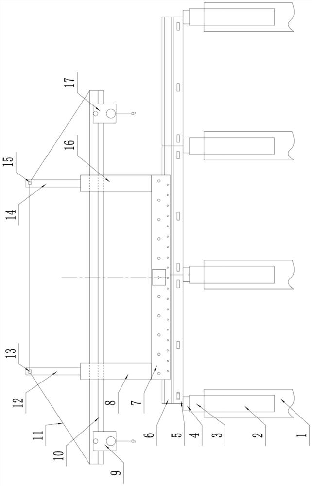 A cantilever type girder lifting system with a tower attached to a mountainous area