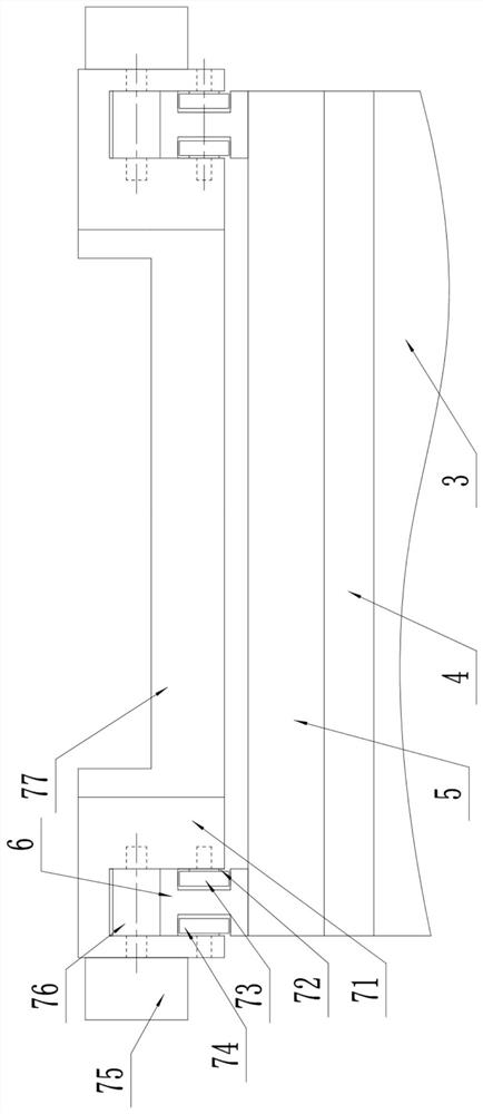 A cantilever type girder lifting system with a tower attached to a mountainous area