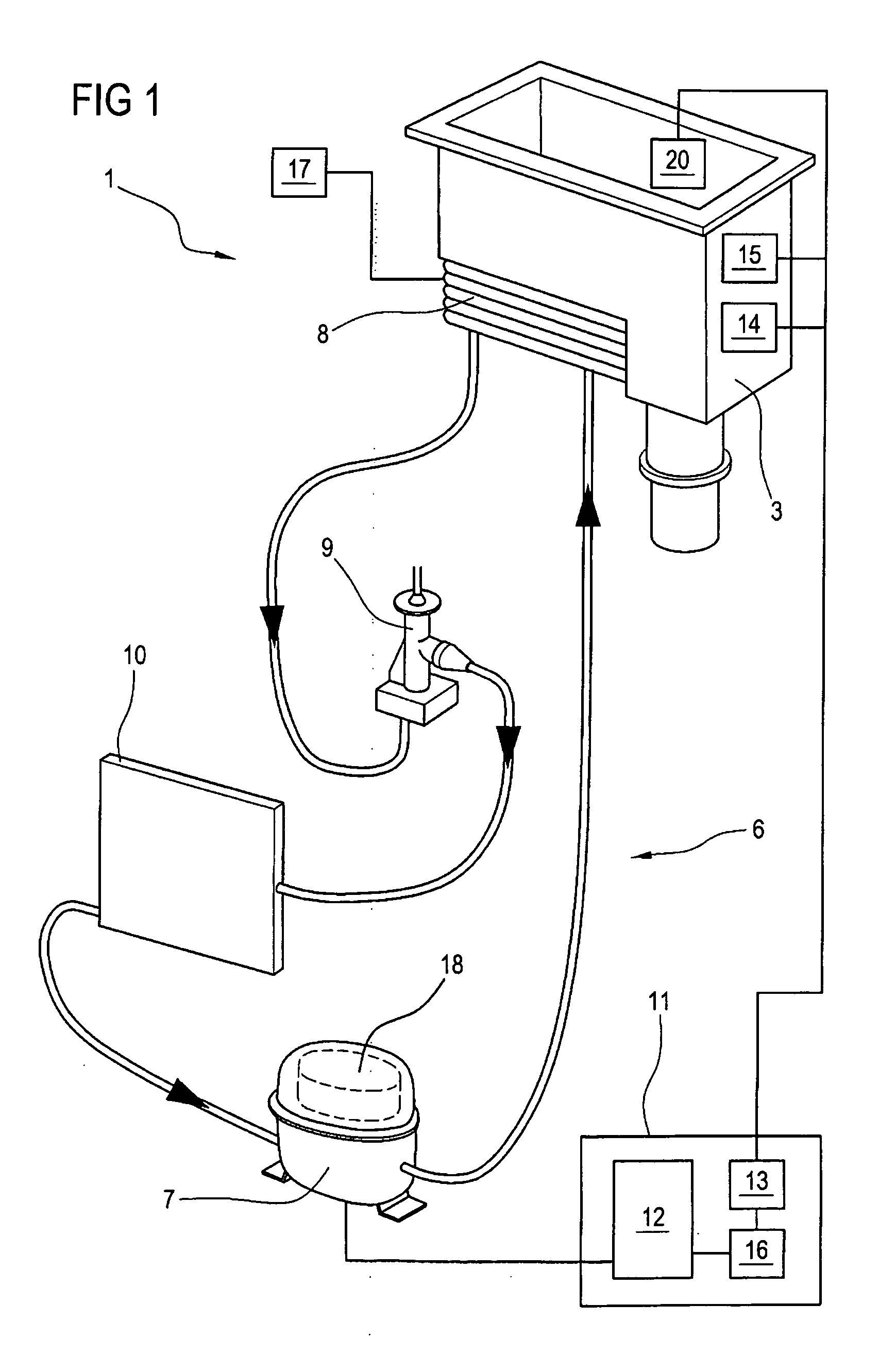 Machine and method for the treatment of liquid or semi-liquid food mixtures