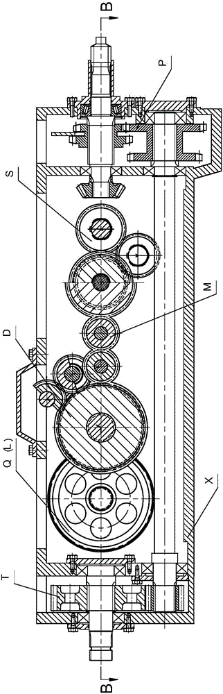 Double-power input type transmission for caterpillar