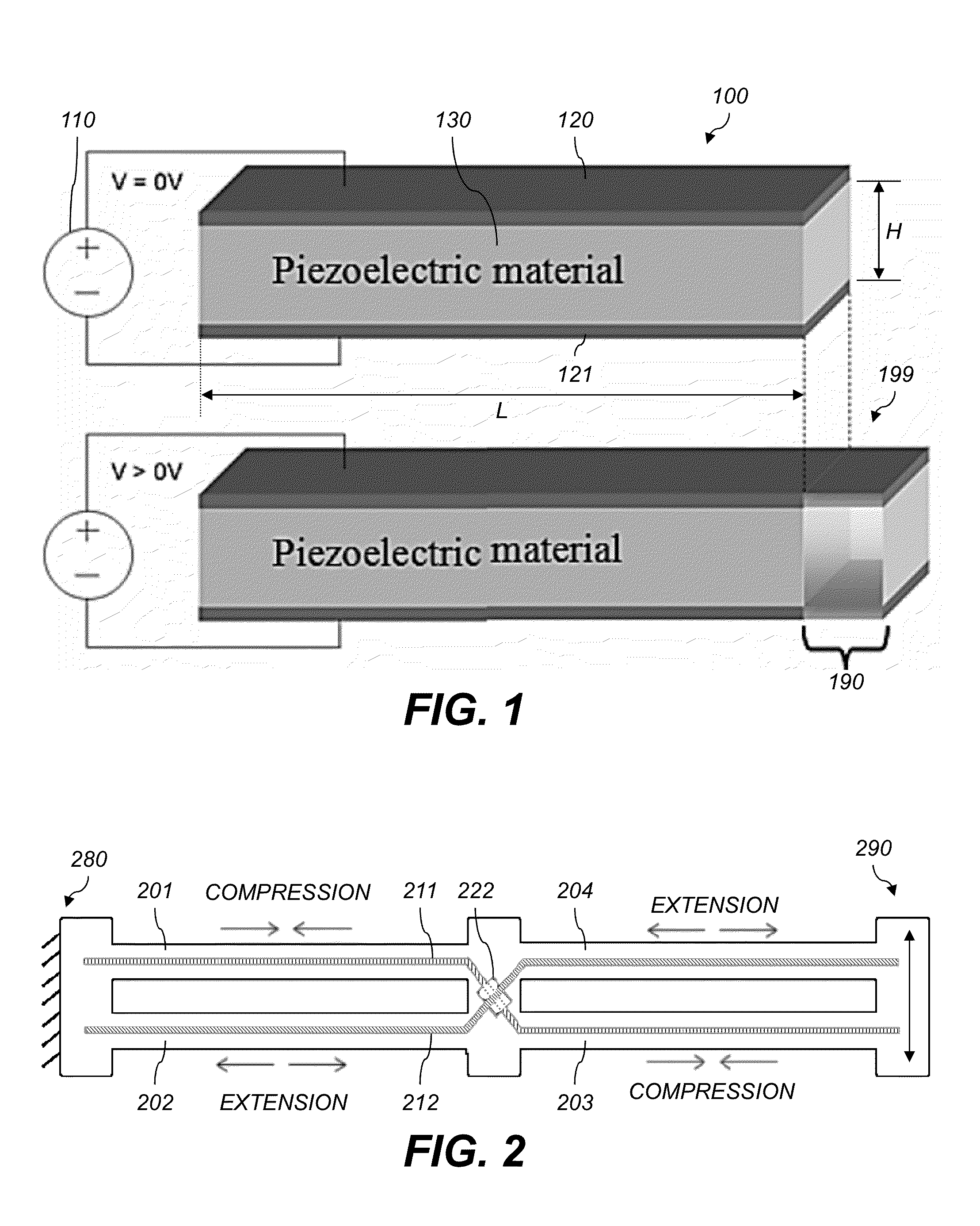 Large-deflection microactuators