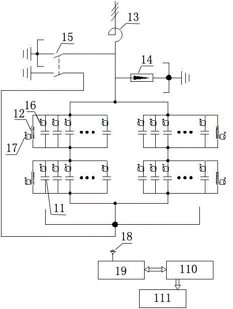 Reactive power compensation protective device in power transmission and transformation system