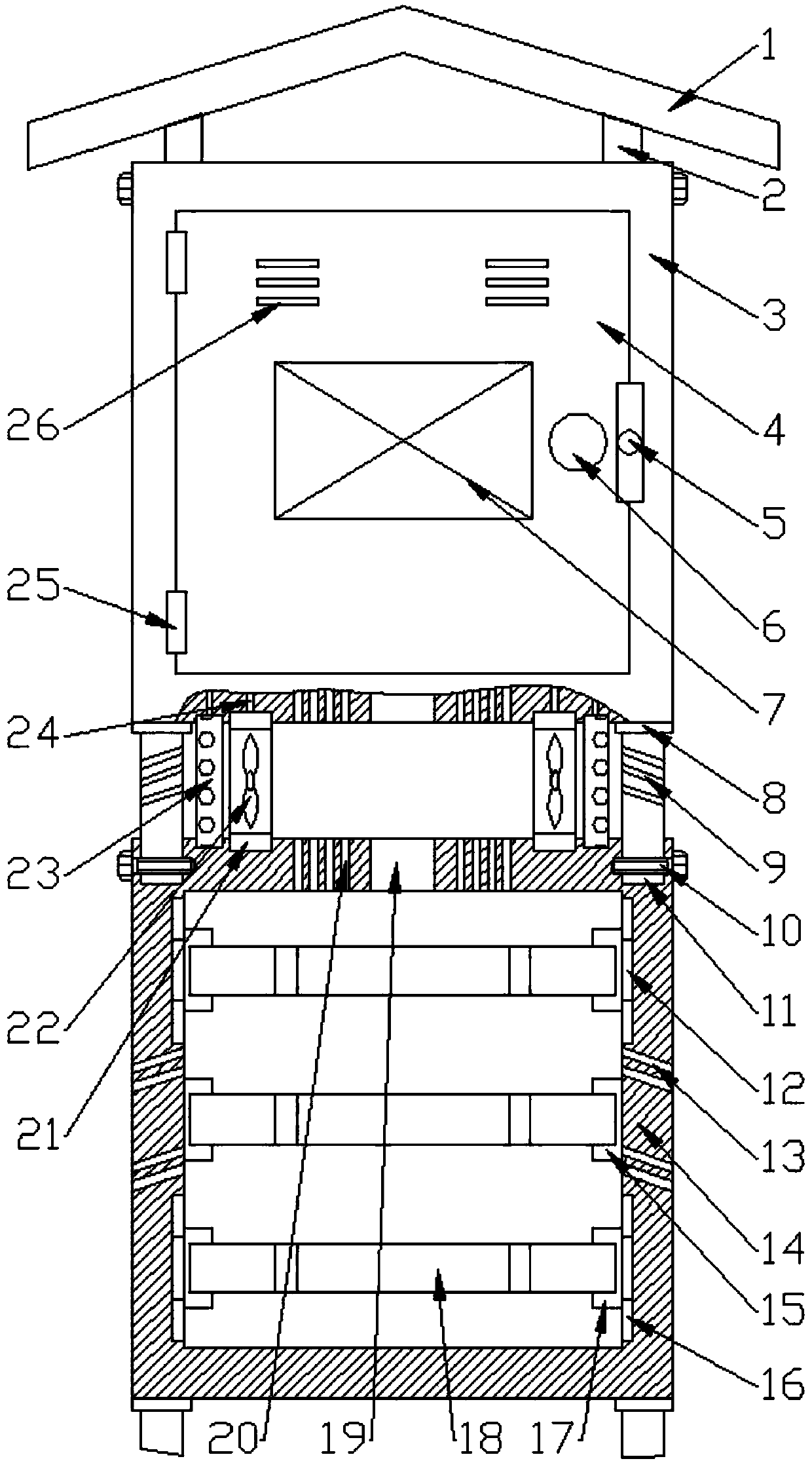 Modular assembled switch cabinet