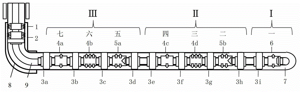 Multi-cluster current limiting fracturing string of open hole horizontal well and fracturing method thereof