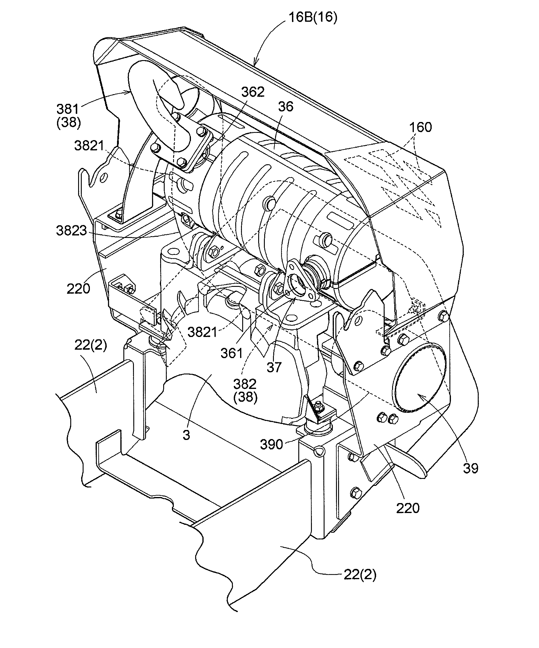 Work vehicle with improved exhaust component cooling