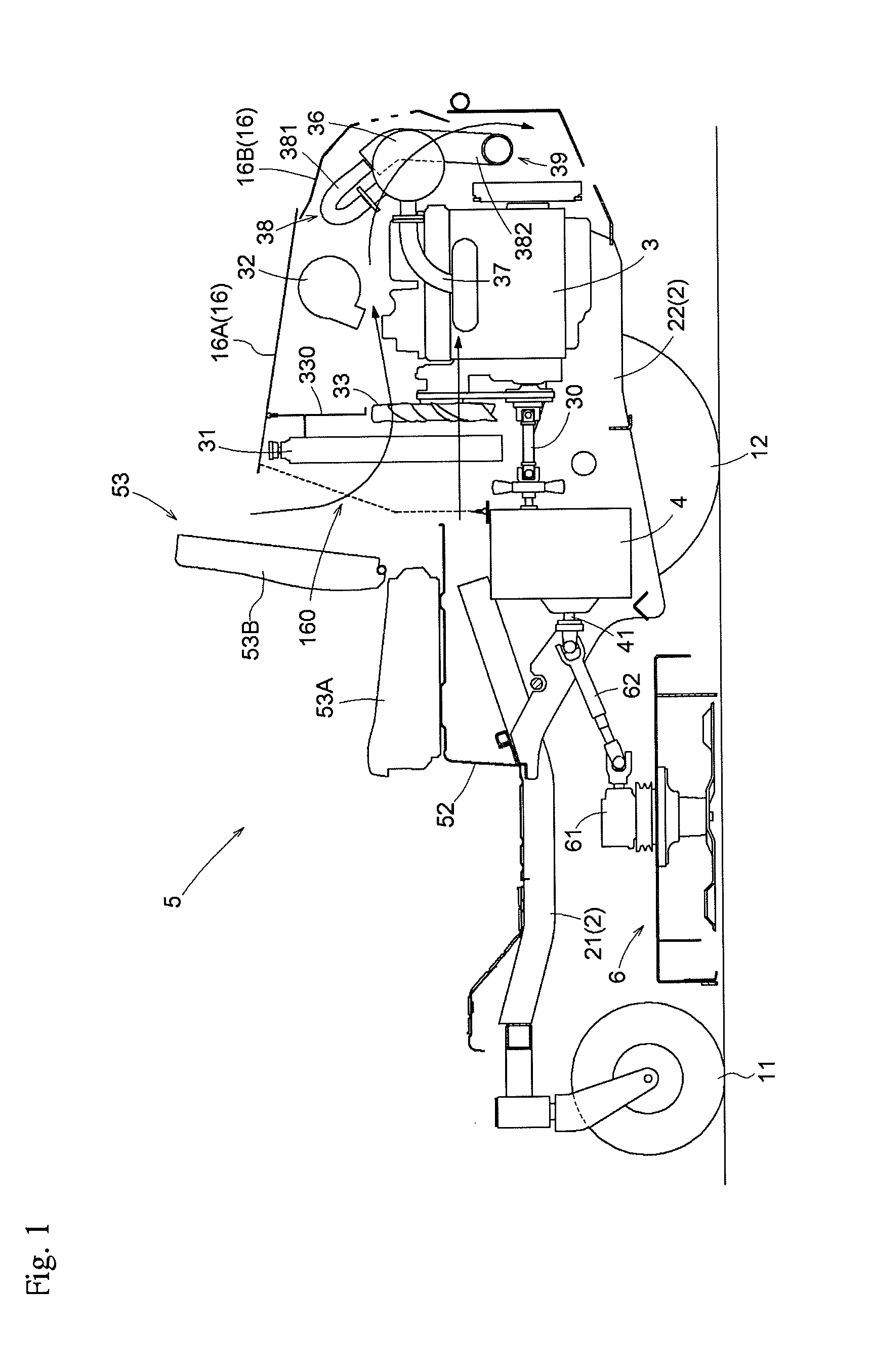 Work vehicle with improved exhaust component cooling