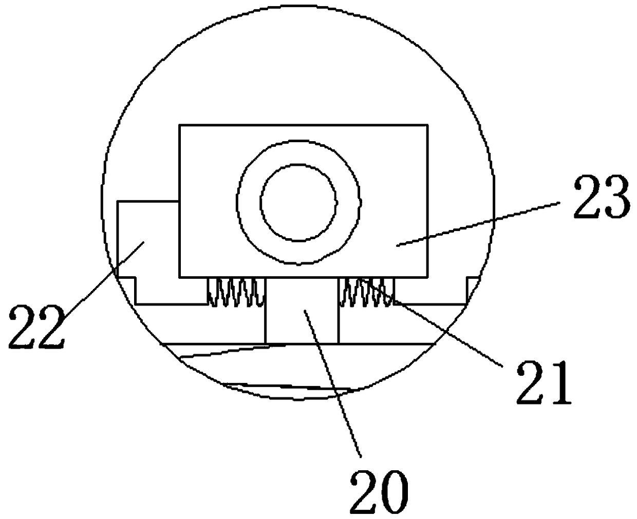 Infrared laser module adjusting frame