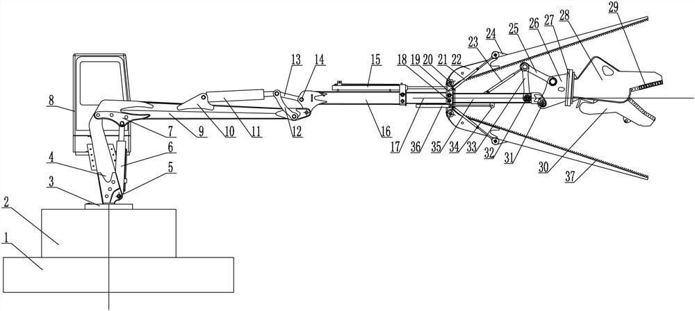 Movable branch shearing machine