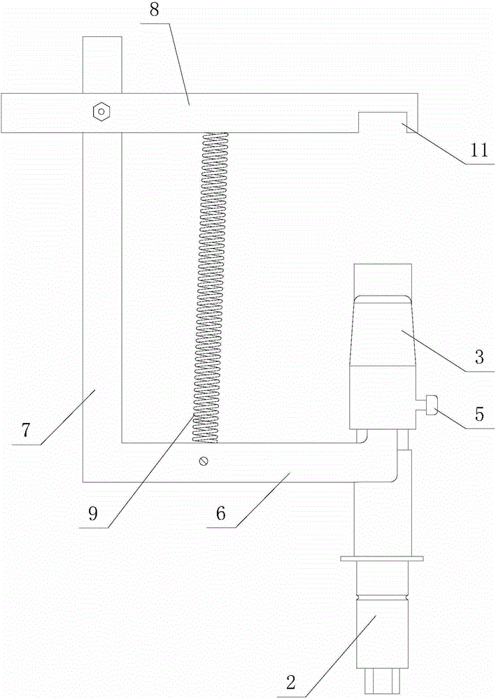 Hot-line work operation lever single-lever work head