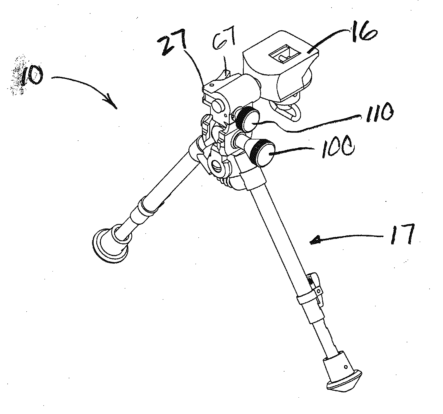 Method for Quick Disconnect Bipod Mount Assembly with adjustable and lockable Tilt, Pan and Cant Controls