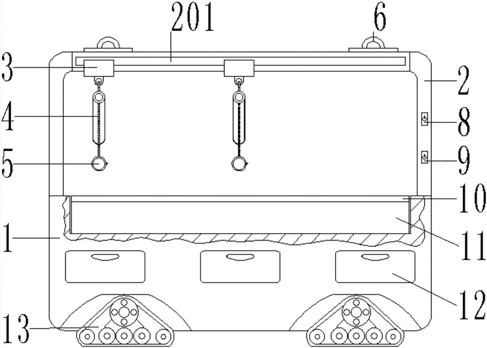 Animal belly inspection and diagnosis and treatment bench for vet