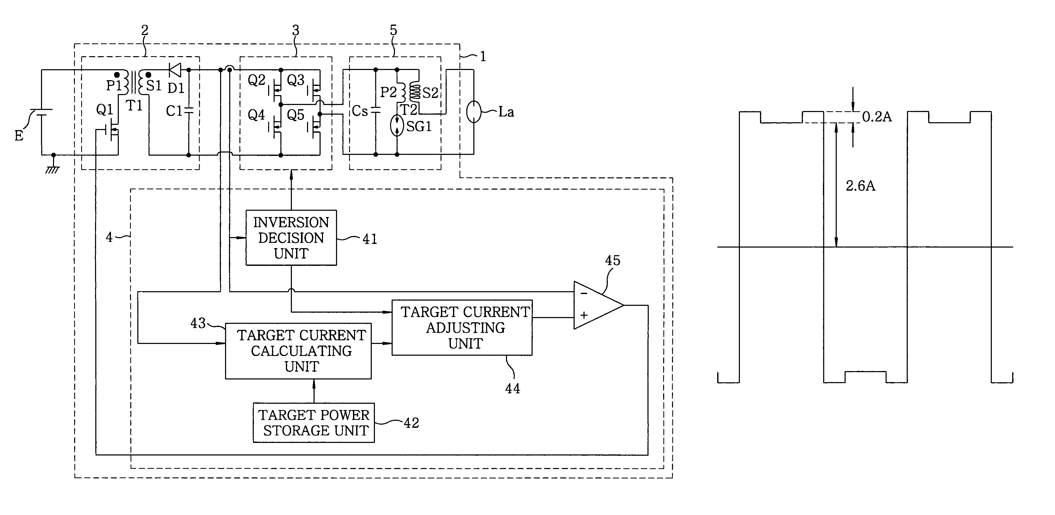 Discharge lamp lighting device, headlight device and vehicle having the same