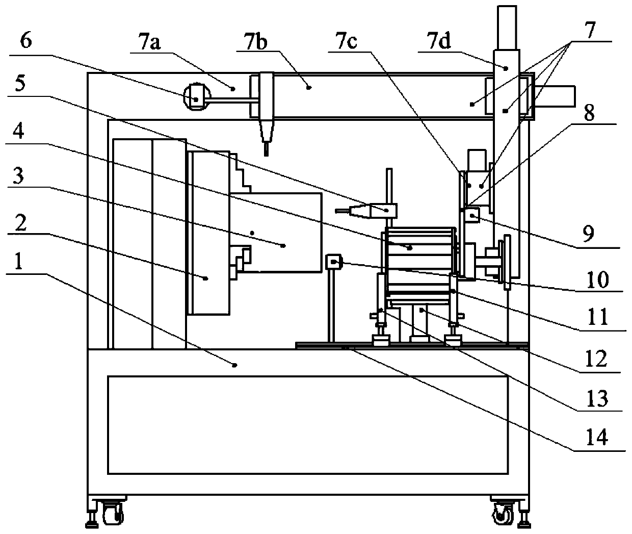 Precise docking device and method for frame type detection mechanism and cabin body