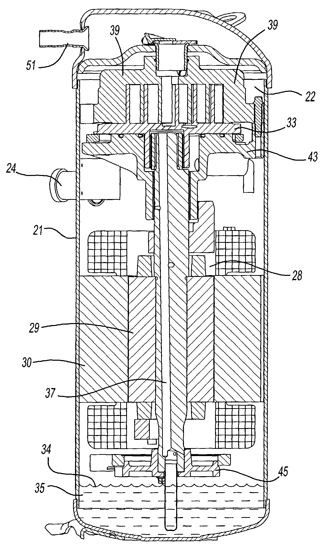 Short reverse rotation of compressor at startup