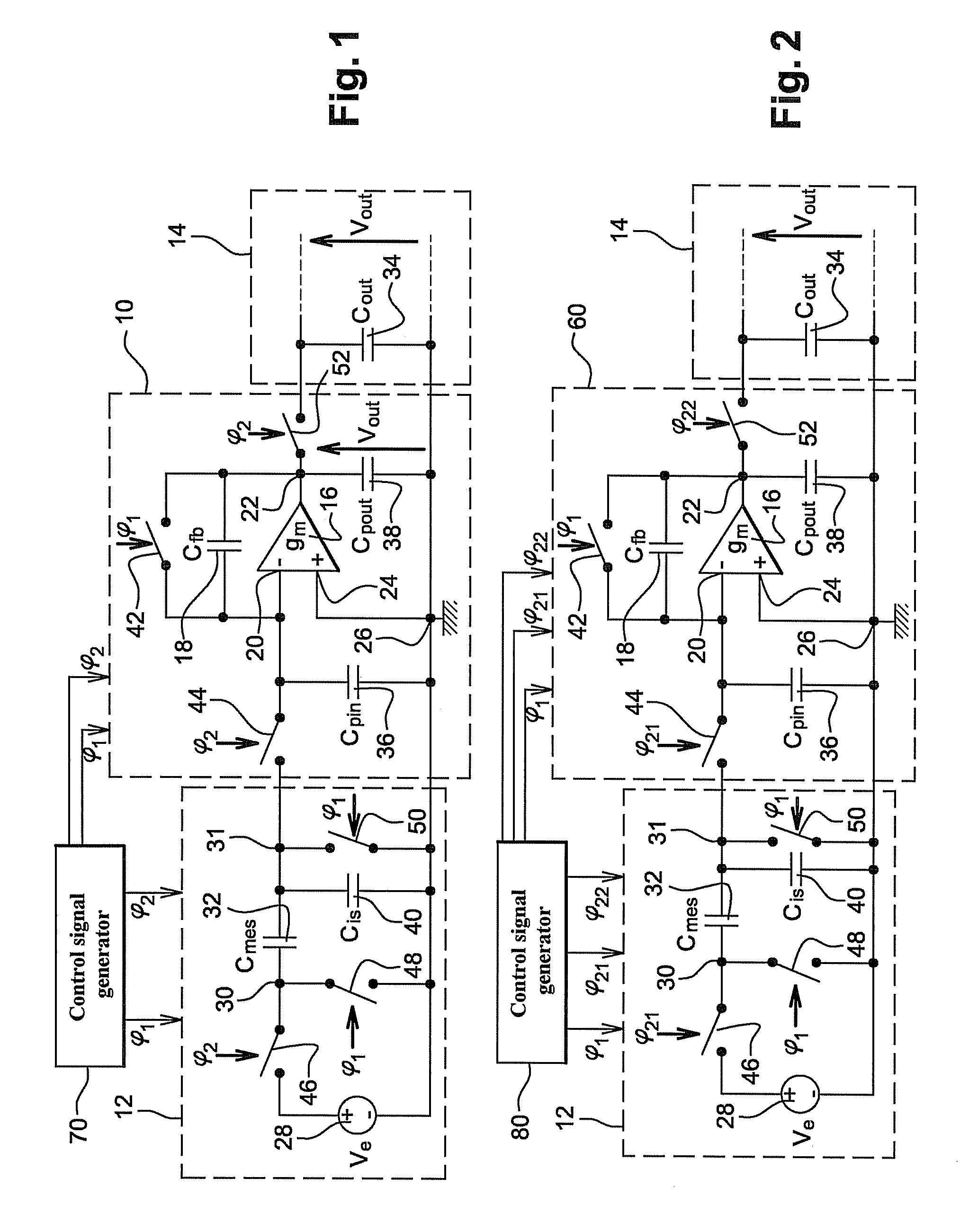 System for converting charge into voltage and method for controlling this system