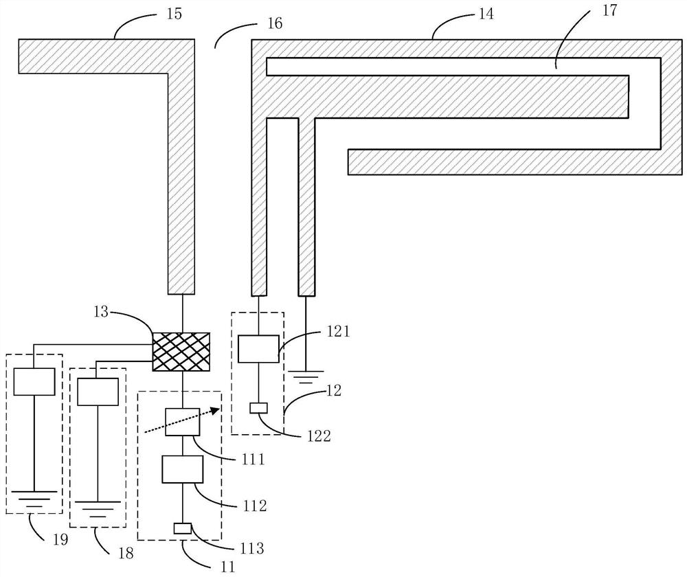 Antenna multiplexing system and terminal