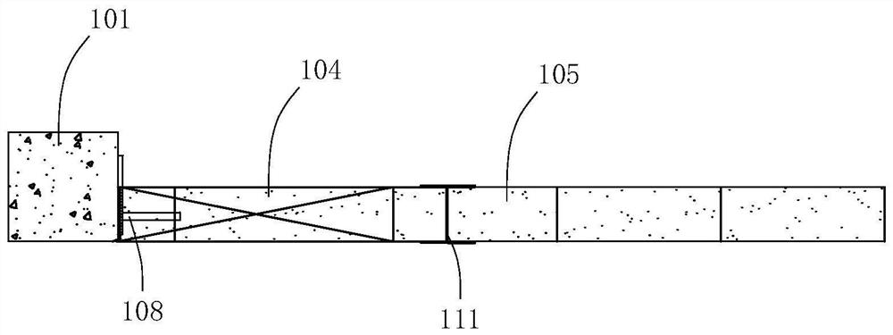 Door opening structure and construction method thereof