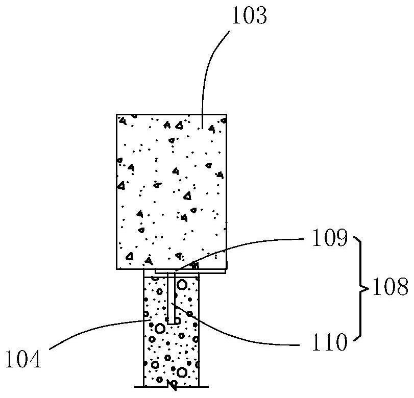 Door opening structure and construction method thereof